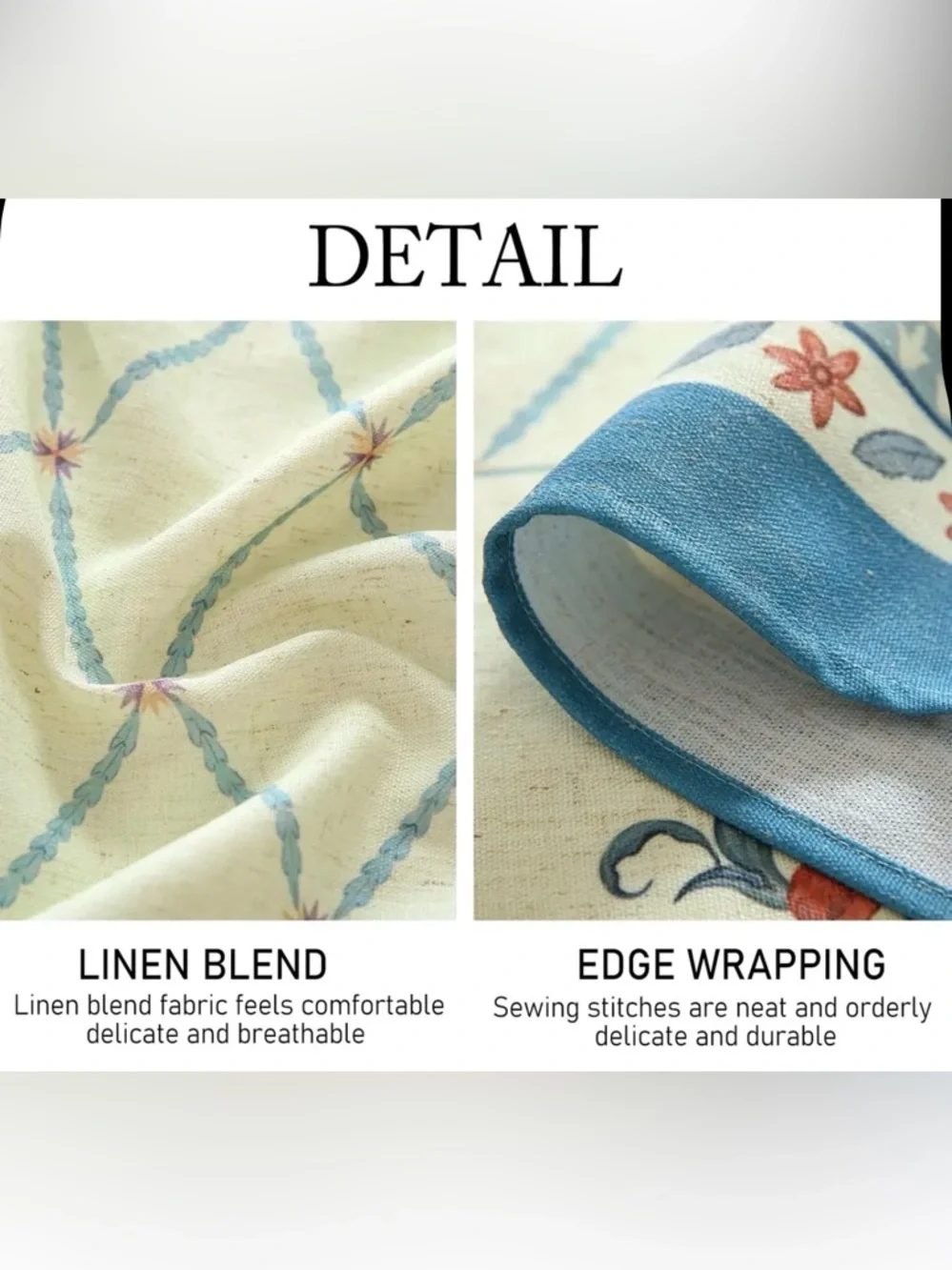 Isaenne | Designer Vintage Linen Round Floral Tablecloth